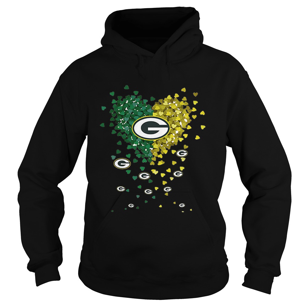 Hearts Green Bay Packers Logo Hoodie