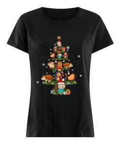 Hedgehog Christmas Tree Ornament Decor  Classic Women's T-shirt