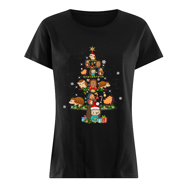 Hedgehog Christmas Tree Ornament Decor Classic Women's T-shirt