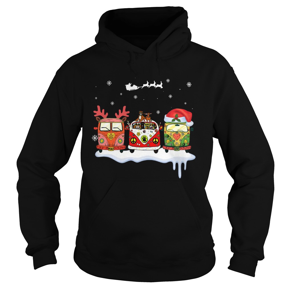 Hippie Car Reindeer light christmas Hoodie