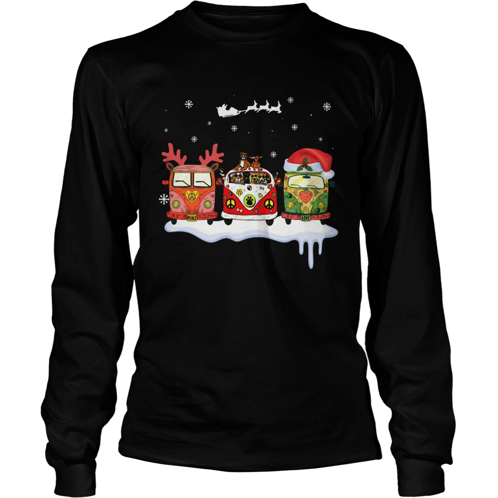 Hippie Car Reindeer light christmas LongSleeve