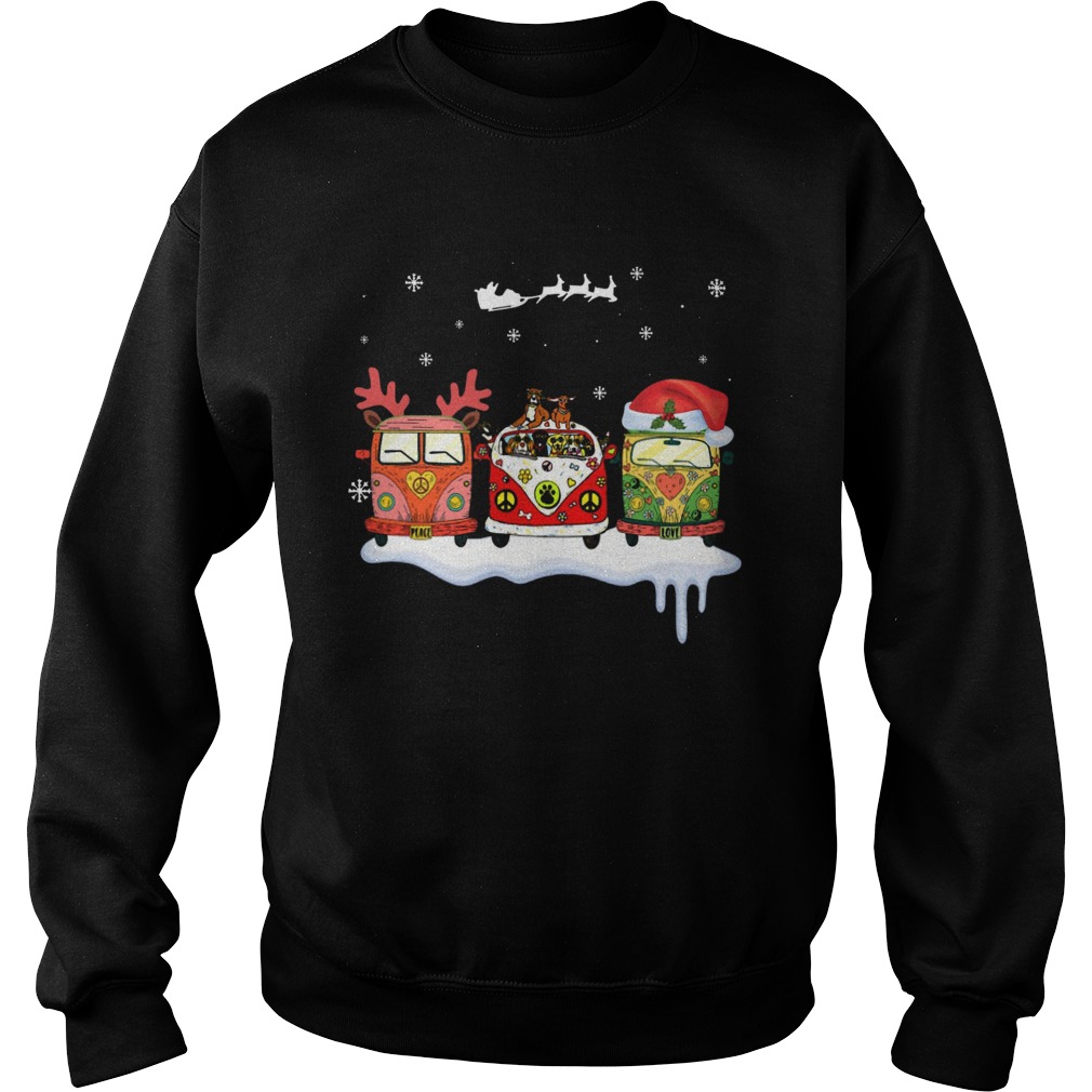 Hippie Car Reindeer light christmas Sweatshirt