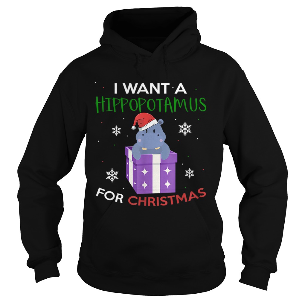 Hippopotamus For Christmas Hoodie