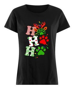 Ho Ho Ho Dog Paw Christmas  Classic Women's T-shirt