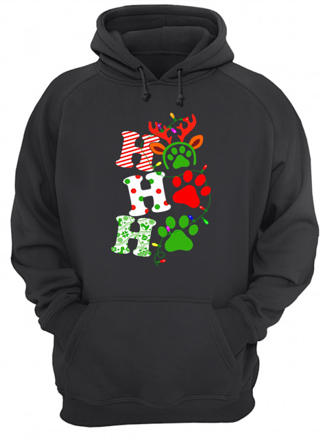 Ho Ho Ho Dog Paw Christmas Unisex Hoodie