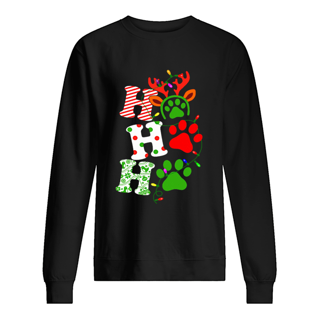 Ho Ho Ho Dog Paw Christmas Unisex Sweatshirt