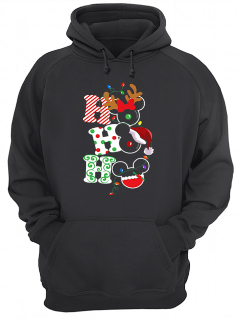 Ho Ho Ho Mickey Mouse Christmas Unisex Hoodie