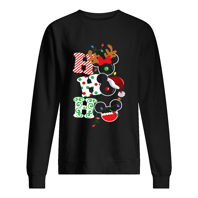 Ho Ho Ho Mickey Mouse Christmas Unisex Sweatshirt