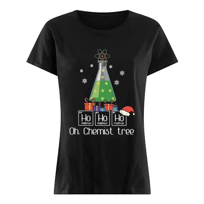 Ho Ho Ho Oh Chemist Tree Christmas Classic Women's T-shirt