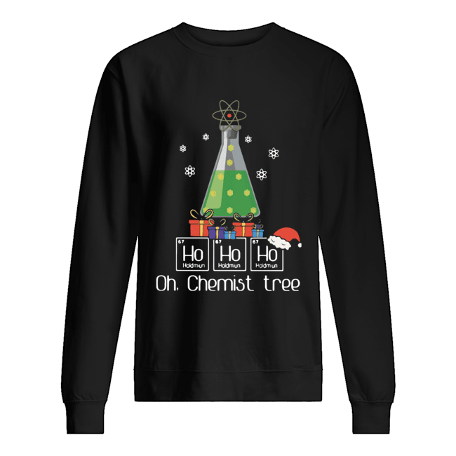 Ho Ho Ho Oh Chemist Tree Christmas Unisex Sweatshirt