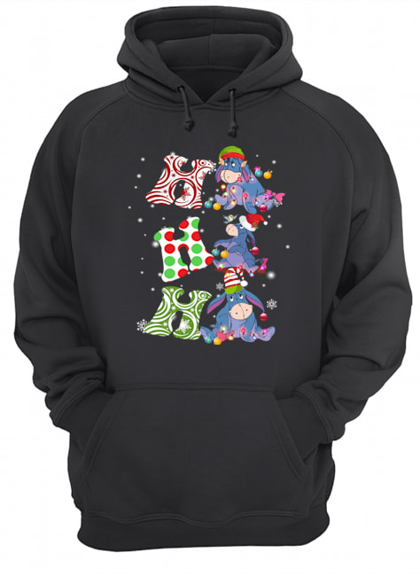 Ho Ho Ho Santa Eeyore Christmas Unisex Hoodie