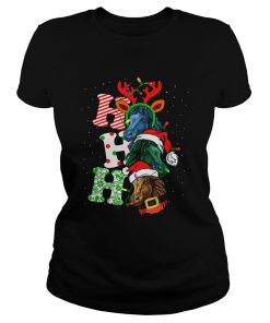 Ho Ho Ho Santa Horse Christmas  Classic Ladies