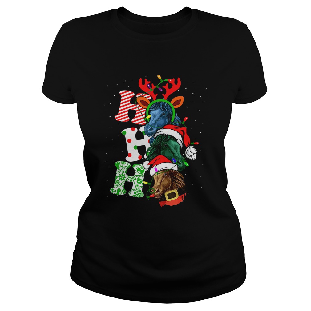 Ho Ho Ho Santa Horse Christmas Classic Ladies