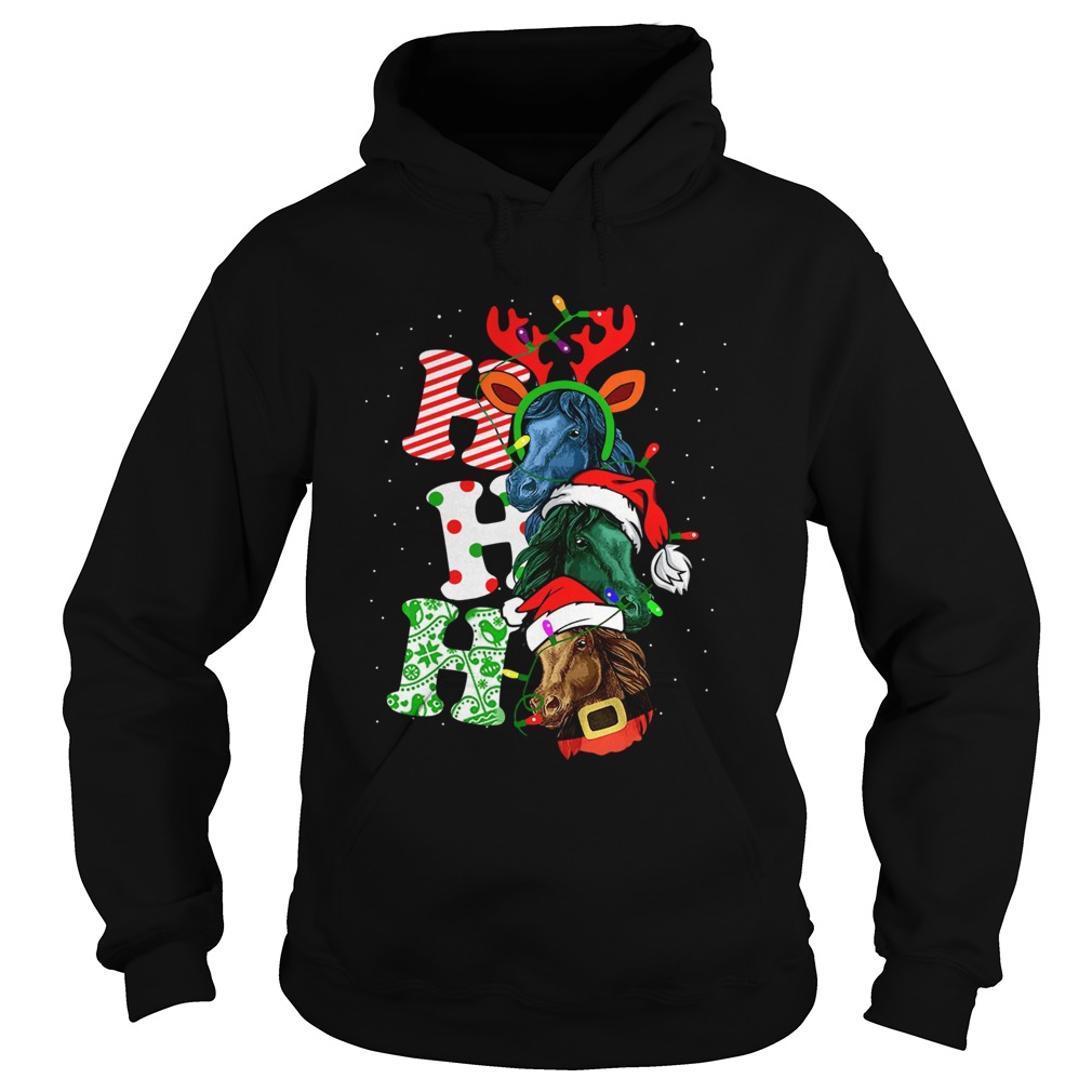 Ho Ho Ho Santa Horse Christmas Hoodie