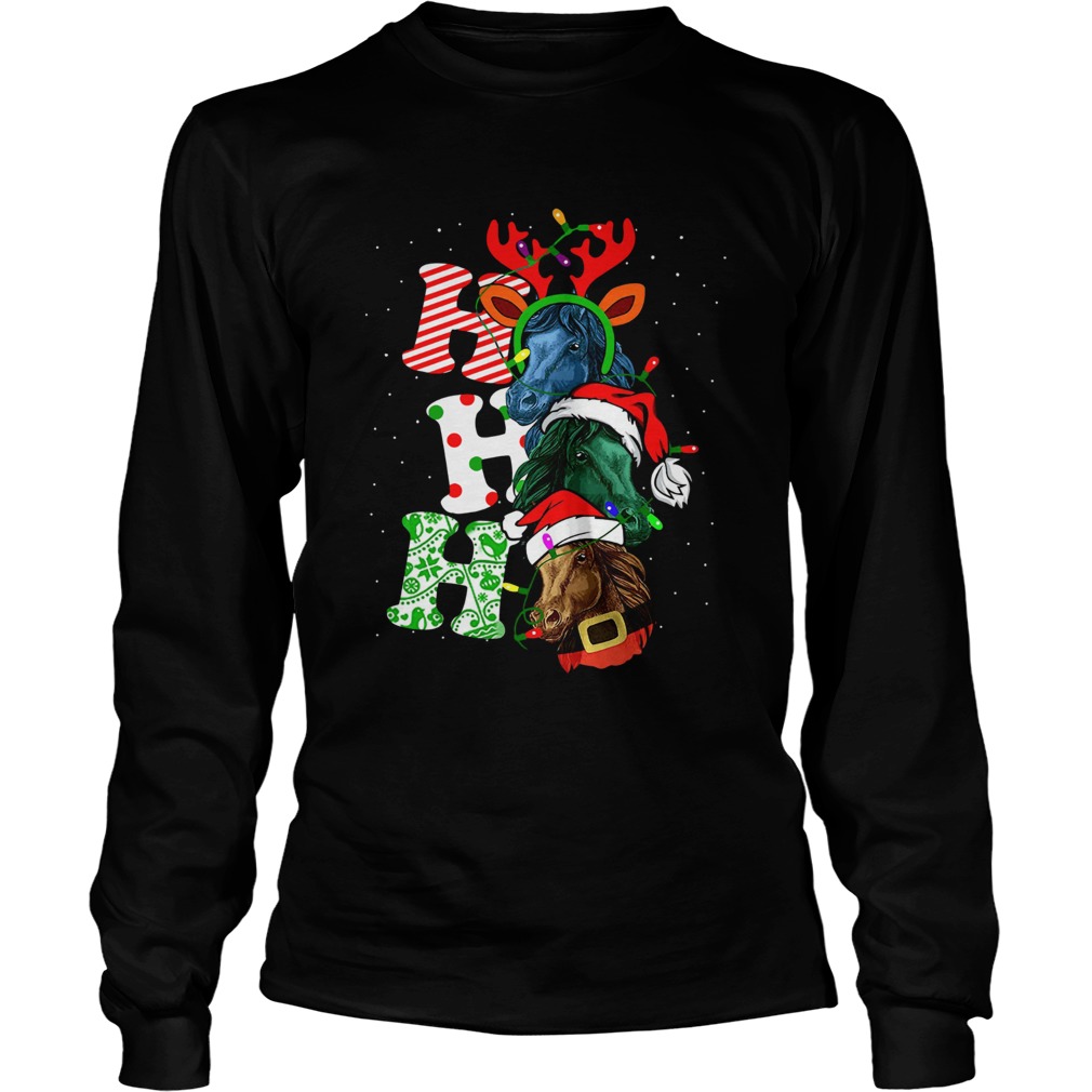 Ho Ho Ho Santa Horse Christmas LongSleeve