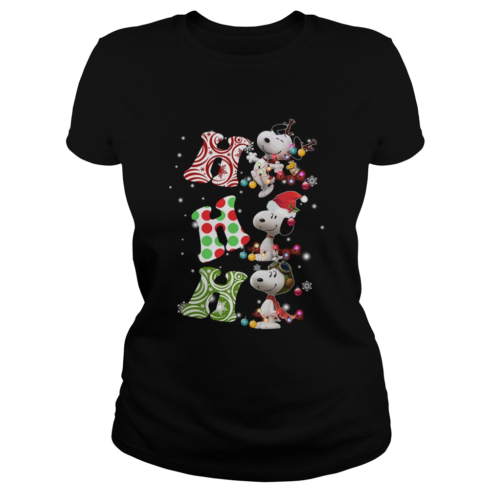 Ho Ho Ho Santa Snoopy Christmas Classic Ladies