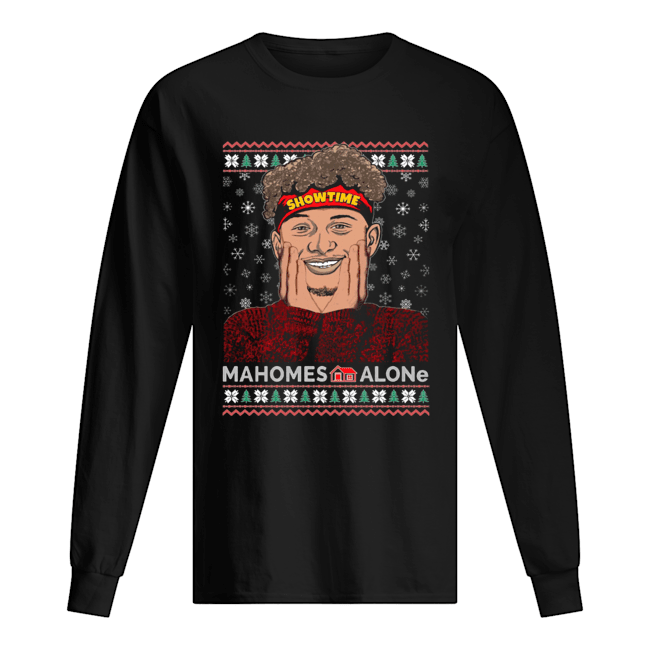 Home Malone showtime Mahomes Alone Christmas Long Sleeved T-shirt 