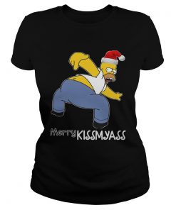 Homer Simpson Merry kissmyass  Classic Ladies