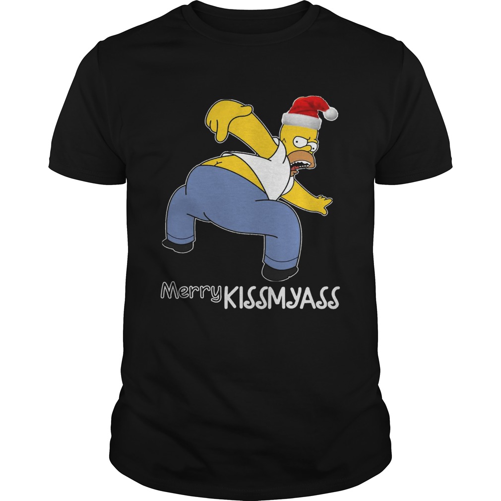 Homer Simpson Merry kissmyass shirt