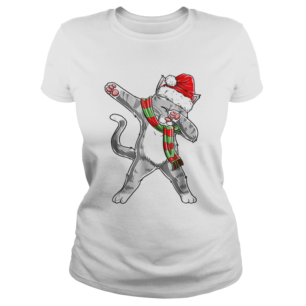 Hot Dabbing Cat Santa Christmas Kids Boys Girls Gifts Classic Ladies