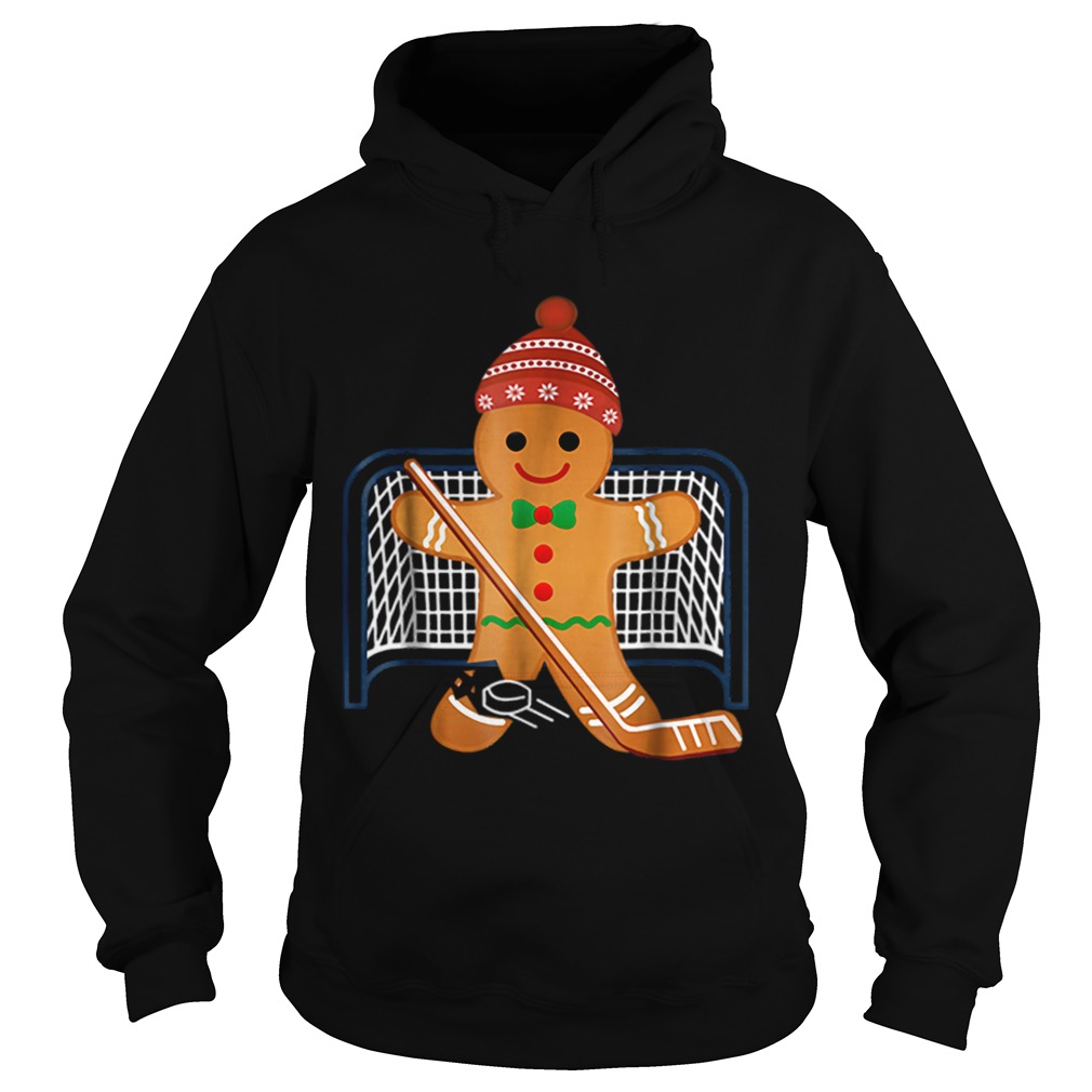 Hot Hockey Goalie Funny Christmas Gingerbread Man Goalie Hoodie