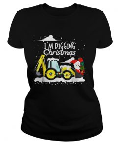 Hot Im Digging Christmas Funny Santa Christmas Gifts  Classic Ladies