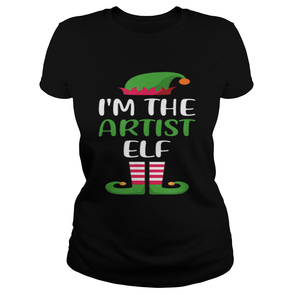 Hot Im The Artist Elf Matching Family Group Christmas Classic Ladies