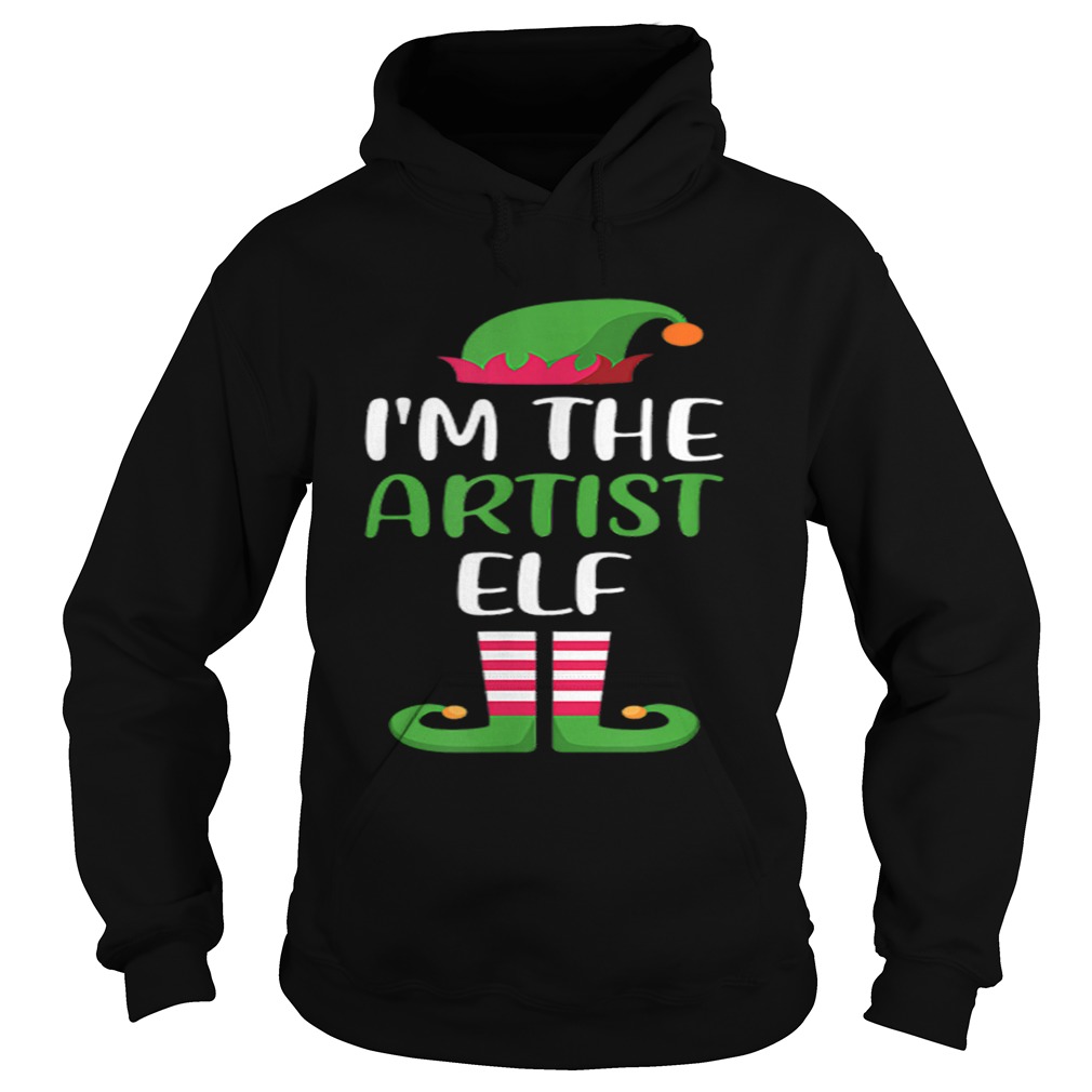 Hot Im The Artist Elf Matching Family Group Christmas Hoodie