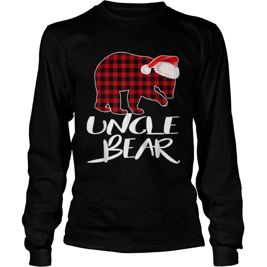 Hot Uncle BEAR Red Plaid Christmas Pajama Matching Family Gift LongSleeve