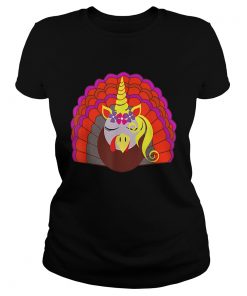 Hot Unicorn Turkey Thanksgiving Funny  Classic Ladies