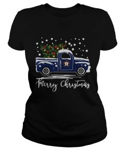 Houston Astros Blue car merry Christmas  Classic Ladies