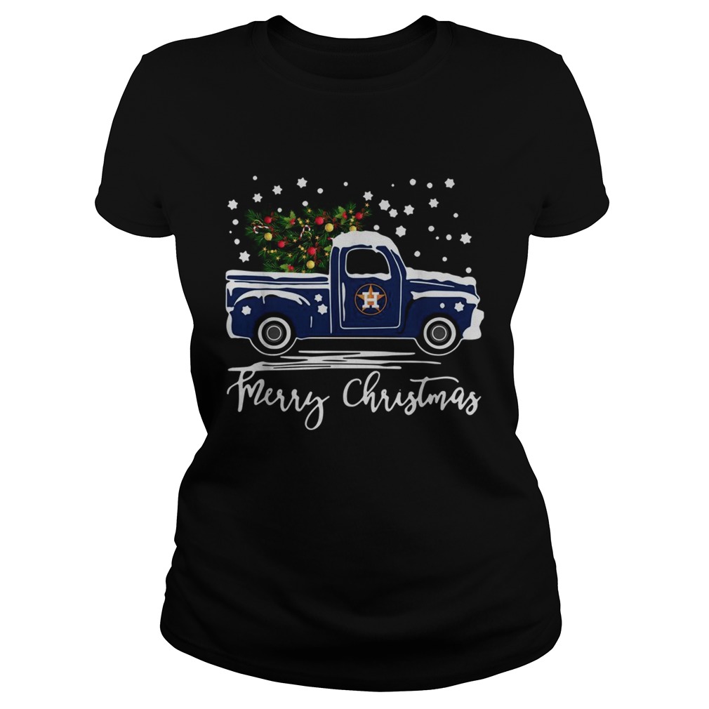 Houston Astros Blue car merry Christmas Classic Ladies