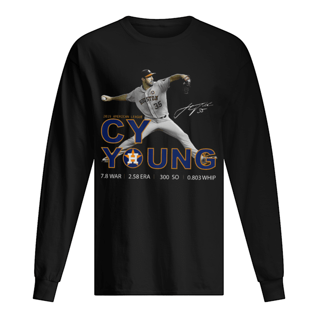 Houston Astros Cy Young 2019 American League Signature Long Sleeved T-shirt 