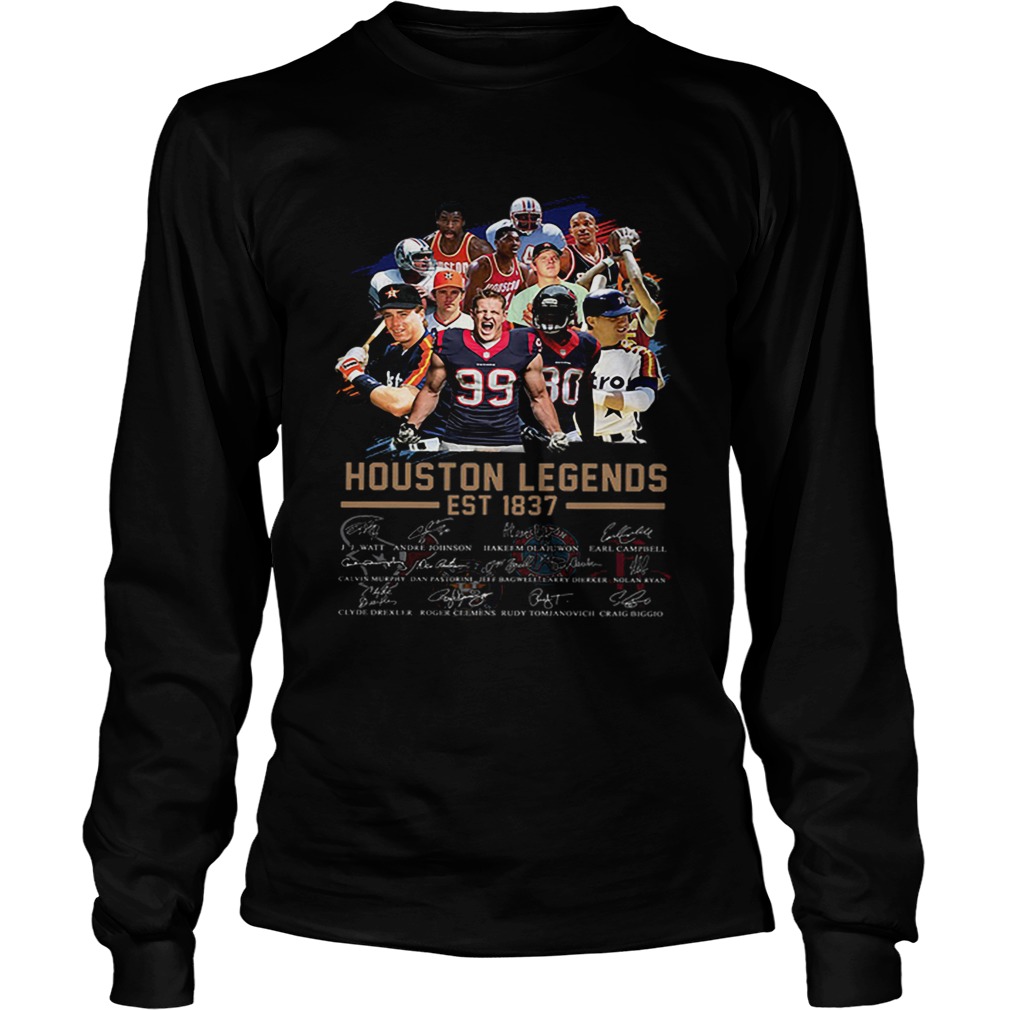 Houston Legends Est 1837 Signatures LongSleeve