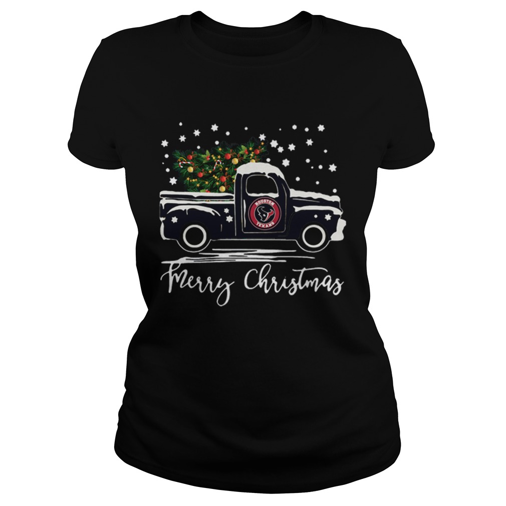 Houston Texans pickup truck Merry Christmas Classic Ladies