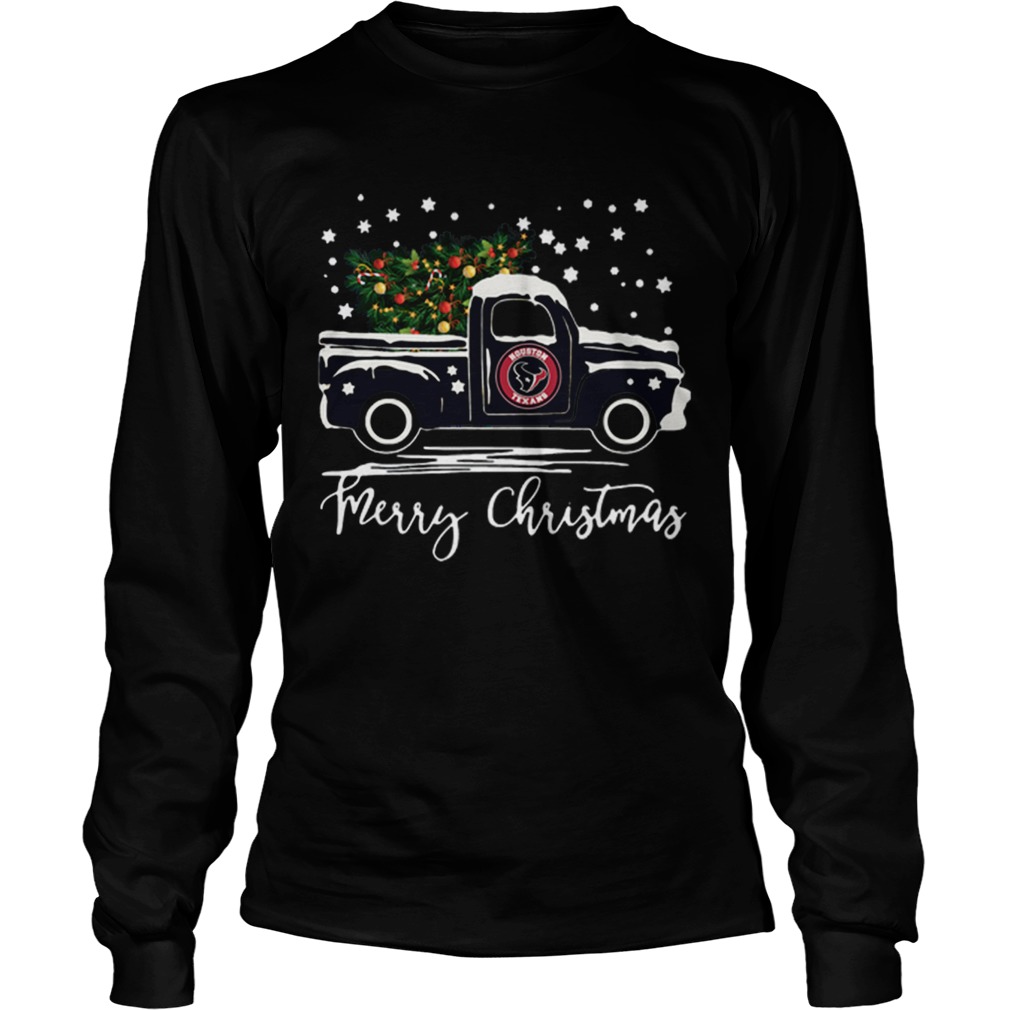 Houston Texans pickup truck Merry Christmas LongSleeve