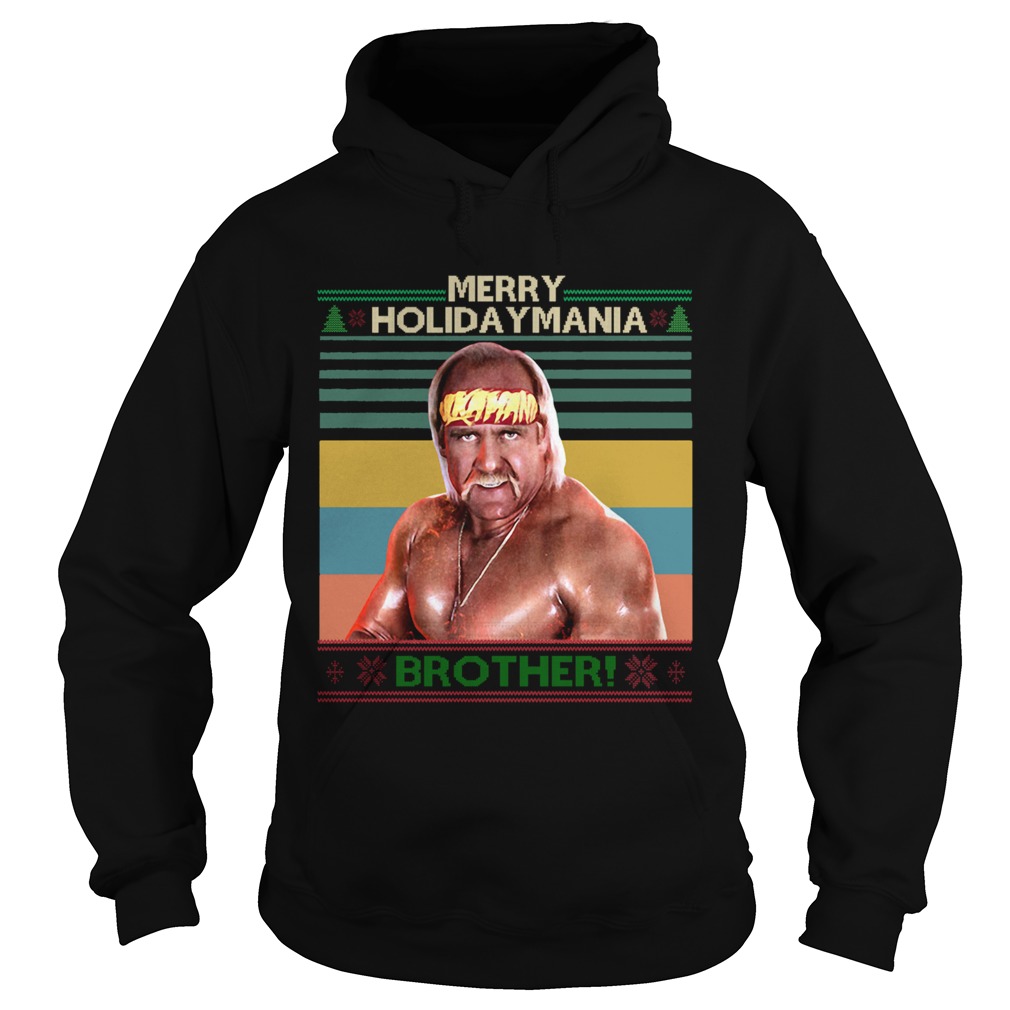 Hulk Hogan Merry Holiday Mania Brother Christmas Vintage Hoodie