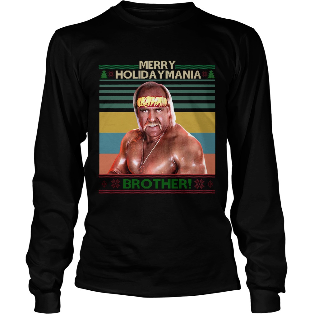 Hulk Hogan Merry Holiday Mania Brother Christmas Vintage LongSleeve