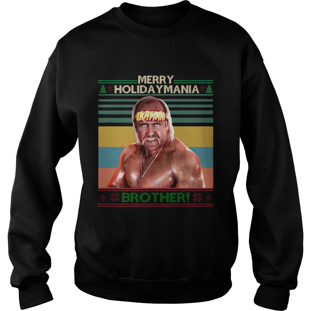 Hulk Hogan Merry Holiday Mania Brother Christmas Vintage Sweatshirt