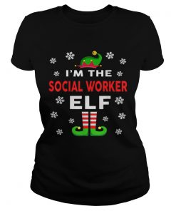 I Am The Social Worker Elf Christmas Sweater Gift Funny  Classic Ladies