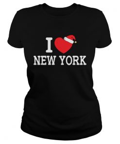 I Heart New York Christmas Santa Hat New York Strong Love  Classic Ladies