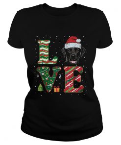 I Love Black Labrador Christmas Santa Hat Gift  Classic Ladies