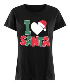 I Love Santa Cute Christmas  Classic Women's T-shirt