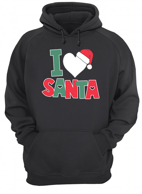 I Love Santa Cute Christmas Unisex Hoodie