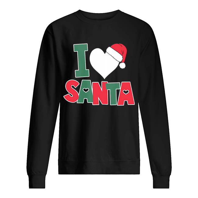 I Love Santa Cute Christmas Unisex Sweatshirt