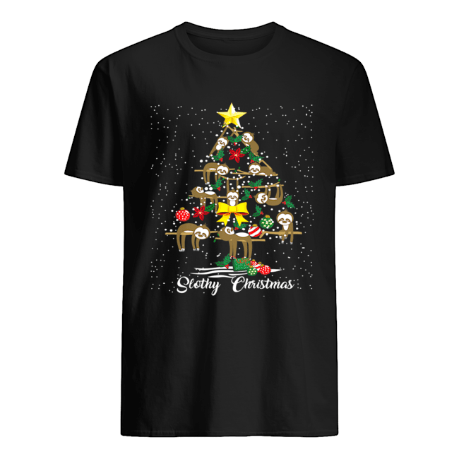 I Love Slothy Christmas Tree shirt