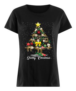 I Love Slothy Christmas Tree  Classic Women's T-shirt