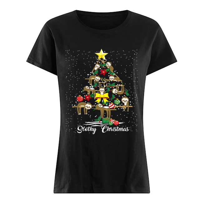 I Love Slothy Christmas Tree Classic Women's T-shirt