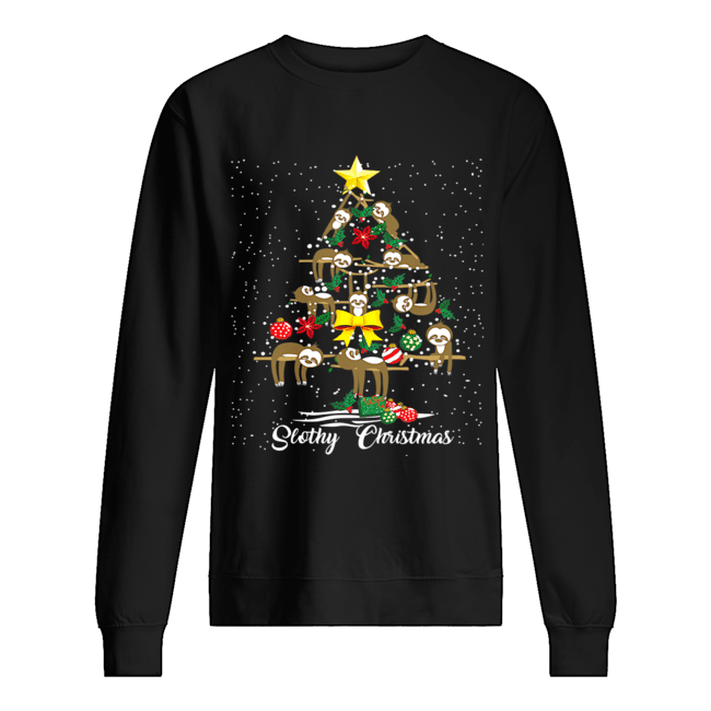 I Love Slothy Christmas Tree Unisex Sweatshirt