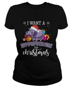 I Want A Hippopotamus For Christmas Hippo Gift Xmas Pajama  Classic Ladies